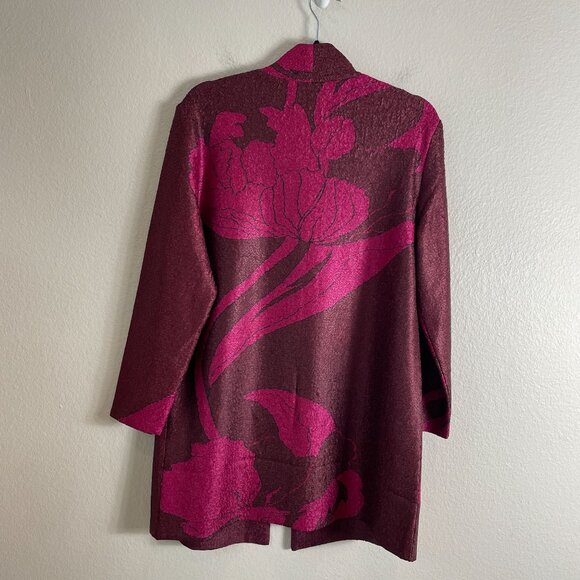 NEW $169 Chicos Travelers Womens Medium Reversible Crushed Jacket Deep Chianti - Picture 15 of 16